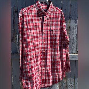 Chaps Ralph Lauren Red Plaid Shirt Men’s Medium Long Sleeve Casual Button Down
